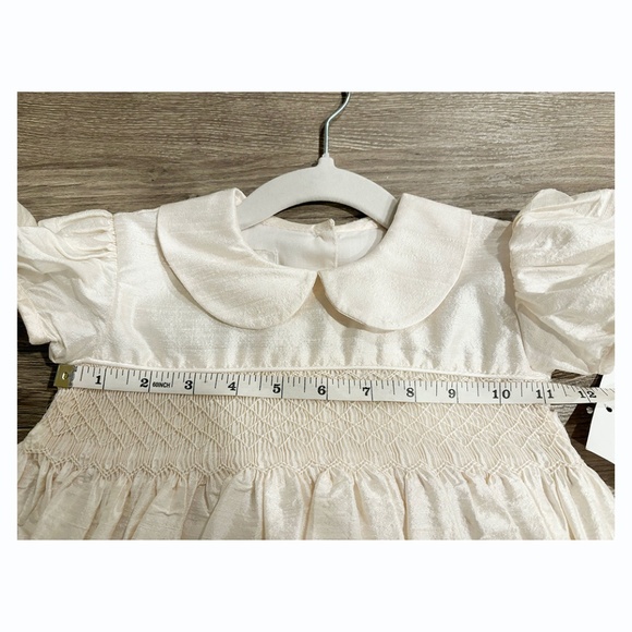 Strasburg Ivory Silk Smocked Dress Size 3 Special Occasion Flower Girl NWT - Picture 7 of 10